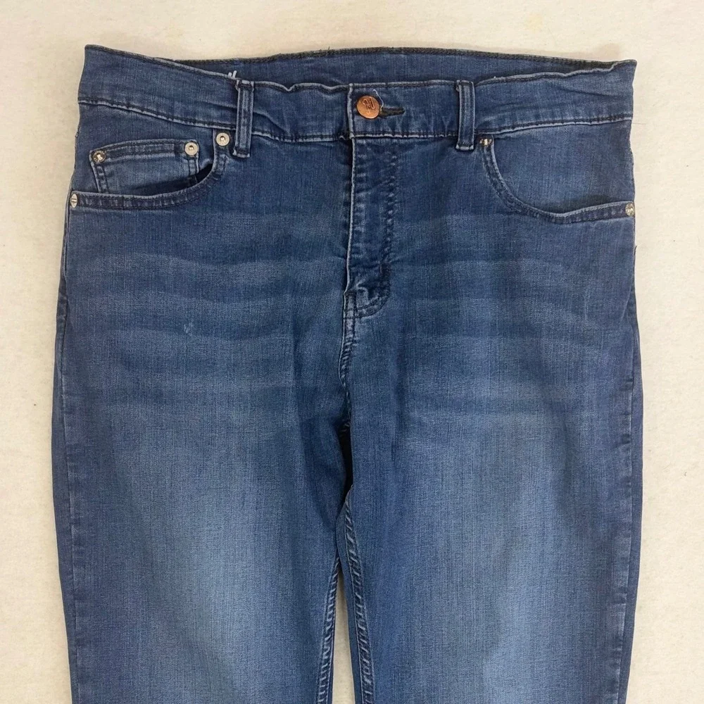Mugsy Lake Shore Jeans Mens 36x30 Blue Slim Straight Stretch FLX3NLA Comfort